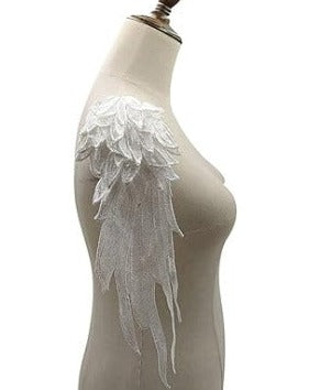 Lace embroidered wings